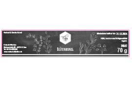 Eckiges Etikett Honig Kreidetafel 120-026