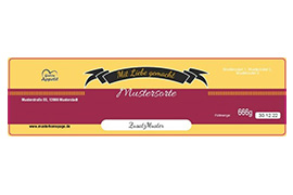 Eckiges Etikett Banner großer Farbbalken 180-050