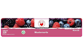 Eckiges Etikett Marmelade gerade 160-035 mit/ohne Logo